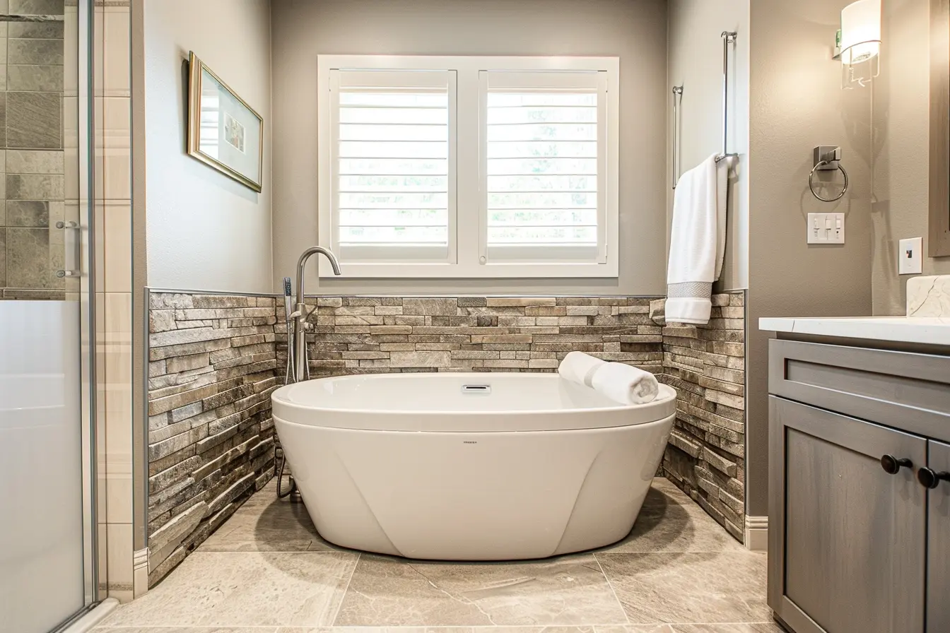 A finished bathroom remodel by our Sioux Falls crew